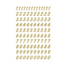 Chiffres - Dorés - Stickers - Autocollant - 0 À 9 - 2 Planches - Ki Sign