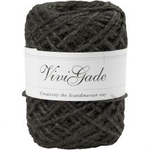 Chanvre Naturel, Ép. 1-2 Mm, Noir, 30 M/ 1 Rouleau - Vivi Gade