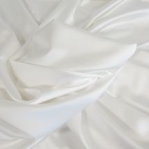Tissu Satin Duchesse Extensible Blanc Au Mètre - Craftine