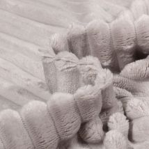 Tissu Doudou Ultra Doux Côtelé Gris Souris - Craftine