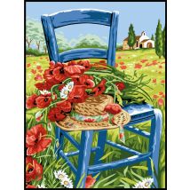 Canevas Pénélope Antique Les Coquelicots 40x50cm - Margot