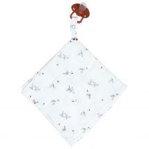 Doudou Lange Attache Tétine En Gaze De Coton, Melody - Sevira Kids