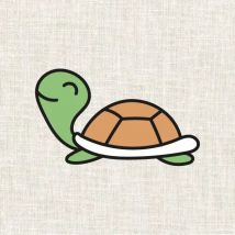 Kit Broderie - Tortue Kawaii - Fukuri