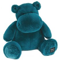 Peluche Hippo Hip Chic Bleu 40 Cm - Histoire D'Ours