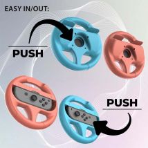 Subsonic - Pack De 2 Volants Pour Joycons Nintendo Switch Et Switch 2 - Compatible Avec Joy-con Switch Et Switch 2 - Bleu Et Rouge
