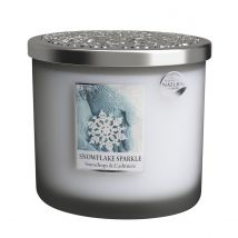 Bougie Ellipse Flocons Givrés - Heart & Home