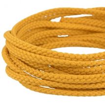 Bobine 50m Cordon Damier Polyester 5mm Moutarde - My mercerie