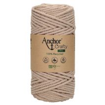 Corde De Coton Recyclé Macramé Anchor Crafty Fine - 250gr - Anchor 106 Marron (pearl)
