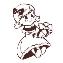 Tampon En Bois Fillette Au Cadeau - Graine Creative