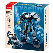 Robot Mecha 2 En 1 Bleu Gris - Sluban