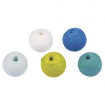Boules D'Ouate, 2,2cm Ø, Bleu - Vert, Couleurs Assorties, 25 Pces - Rayher