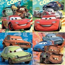 4 Puzzles Progressifs Cars Disney Pixar : Flash Mcqueen Et Ses Amis 12 / 16 / 20 / 25 Pièces - Educa - 14942 - Educa