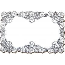 Napperon Rectangulaire 40x80 Cm 100% Coton Blanc - LUC