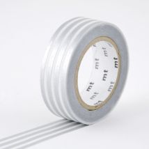 Masking Tape - Lignes Argent - Border Silver - 7 M X 15mm - MT Masking Tape