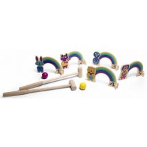 Jeu De Croquet En Bois Arc En Ciel Des Animaux - Jeu D'Adresse Enfant - Bs Toys - BuitenSpeel