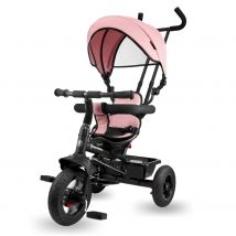 Tricycle Evolutif, Tricycle Bébé De 1-4 Ans, Vélo Enfant Pliable - Tobi Frey Avec Poignée Confortable, Poussoir, Pédales, Siège Réversible - Rose - 