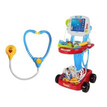 Jouet Ensemble Chariot Médical, Table De Médecin, 17 Éléments - D toys