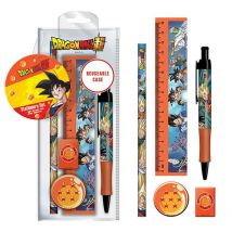 Dragon Ball Z - Trousse Avec Crayons, Règle, Gomme Et Taille Crayons - Pour L'École