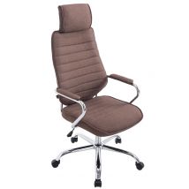 Chaise De Bureau Tissu Rako Brun - Ovegna