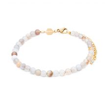 Bracelet Serena En Pierres Agate Botswana - Sloya