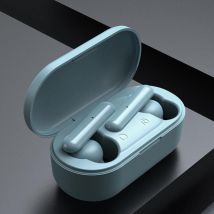 Ecouteurs Bluetooth Sans Fil Hifi Mini Avec Micro Et Boîte De Charge Bleu Vert Yonis - Yonis
