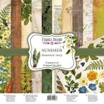 10 Papiers Scrapbooking 20 X 20 Cm Fabrika Decoru Summer Botanical Story Scrapbooking
