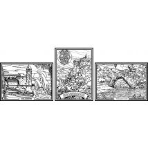 Tableau Velours A Colorier Lot De 3 Tableaux Velours Sud Ouest Vallon Pont D Arc Rocamadour Collioure Sericolor