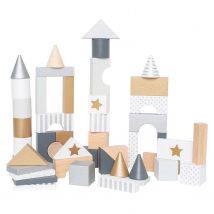 Cubes En Bois - Jeu De Construction - Silver - Jabadabado