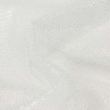 Tissu Tulle Strass Paillettes Blanc - Au Mètre - Craftine
