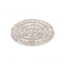 Motif Cercles Perles Thermocollant 60mm Argent - MyMercerie