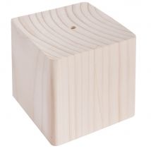 Socle En Bois, 8x8x8cm,av.trou Ø5,5mm, Prof.2,5cm - Rayher