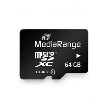 Mediarange Carte Microsdxc 64 Go Classe 10 Avec Adaptateur Sd Transfert Rapide Noir - Mediarange