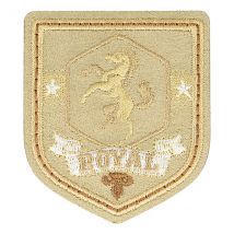 Ecusson Thermocollant Sport Classique Beige 5cm X 4,5cm - My mercerie