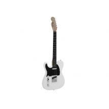 Dimavery Guitare Electrique Télécaster Tl-601 Blanche Gauchère