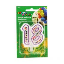 Bougie Anniversaire Nombre 18 - Darda