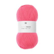 Pelote De Laine À Chaussette Socks Neon 4 Fils - 100gr - Rico Design 03 Rouge Fluo