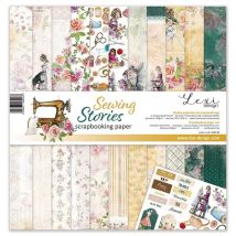 11 Papiers Imprimés Scrapbooking 30 X 30 Cm Lexi Design Sewing Stories - No Name