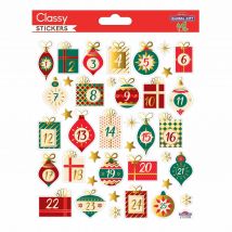 Stickers Calendrier De L'Avent - Cadeaux De Noël - Global Gift