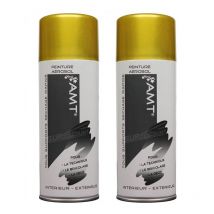 Lot De 2 Bombes De Peinture - Jaune Gold - Amt - Amt