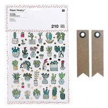 210 Autocollants Plantes D'Intérieur + 20 Étiquettes Kraft Fanion - Youdoit