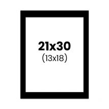 Passe-partout - Noir - 21x30cm - Photo 13x18cm - Pour Cadre - Encadrement - Aedes