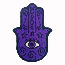 Patch Brodé Main De Fatma, Écusson Brodé Hamsa, Motif Thermocollant - Saperlipopette by Léna