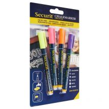 Lot De 4 Marqueurs Craie Pointe Fine - Securit - Insectlore