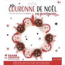 Ma Couronne De Noel En Pompons - Graine Creative