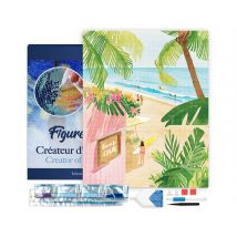 Diamond Painting Broderie Diamant Figured’art 40x50cm Toile Tendue Sur Châssis En Bois - Diamants Carrés - Club De La Plage - Figured'Art