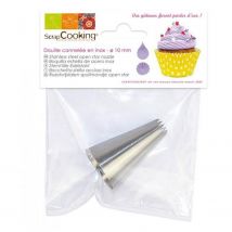2 Douilles Pâtisserie Inox - Cannelée - Scrapcooking