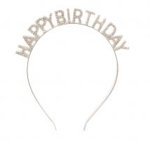 Serre-tête Happy Birthday Strass - Great Pretenders