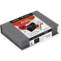 Coffret Carnet Etival 10x15cm Clairefontaine 1 Toile Prête À Peindre Et 3 Marqueurs Molotow