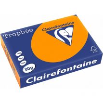Ramette De Papier - A4 - Orange Vif - 80g - 500 Feuilles - Clairefontaine Trophée