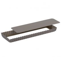 Tarte Maison Cannelée - Antiadhérente - Fond Mobile - 350x110 Mm Dim Ext / 340x100mm Dim Int - H25mm - Gobel